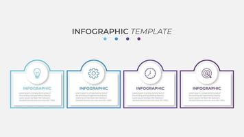 Presentación plantilla de infografía empresarial con 4 opciones. vector