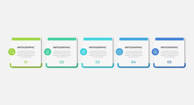 Presentation business infographic template with 5 options vector
