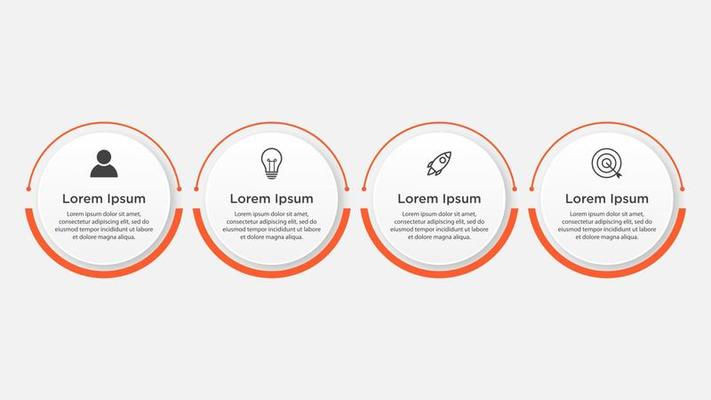 Presentation business infographic template with 4 options