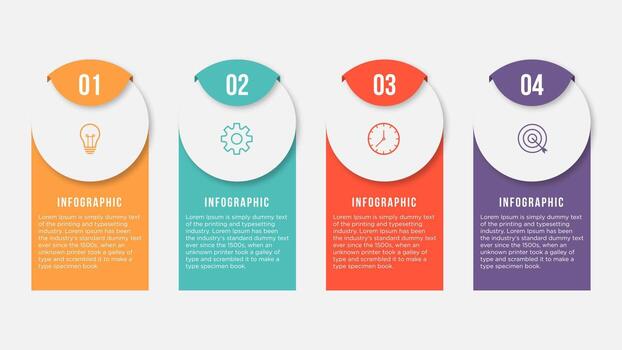 Presentation business infographic template with 4 options vector