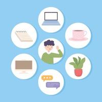 boy online learning vector