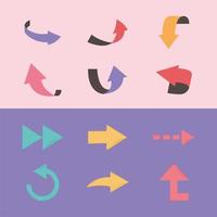 various arrows icons vector