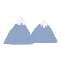 snowy mountains peak vector