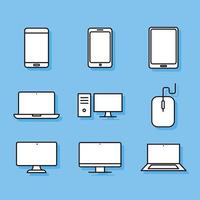 set of devices technology vector