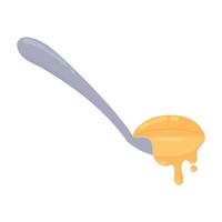 spoon with honey vector