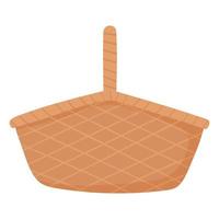 wicker basket icon vector