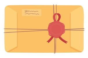 envelope and seal wax vector