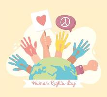 human rights day poster vector