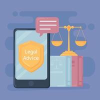 online legal advice vector
