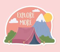 explore more, camping vector