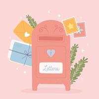 letters and mailbox vector