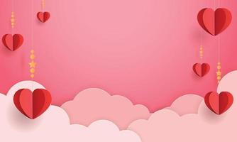 valentine's day greeting card template, vector