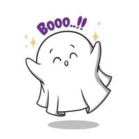 Cute Ghost Cartoon vector