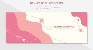 plantilla de banner con diseño abstracto vector