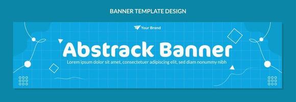 Banner Template With Blue Color vector