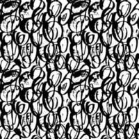 Vector seamless scribble pattern, made of chaotic lines. Black and white colors surface design.