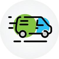 Car icon. Delivery of goods. Services of a cargo taxi. Vector icon isolated on white background. Fashionable linear icon. Icon for website and print. Logo, emblem, symbol. Transportation of goods.