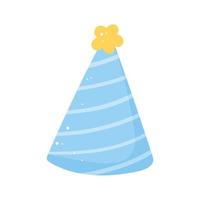 blue party hat vector