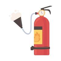 fire extinguisher with foam vector