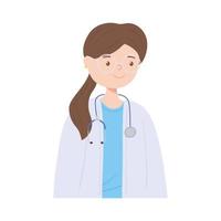 personaje de doctora vector