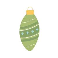 christmas green bauble vector