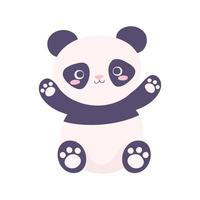 lindo pequeño panda vector