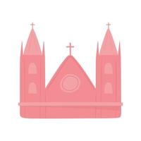 rosa iglesia religión vector