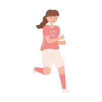 sporty girl in uniform vector