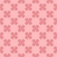Pattern design with flower motif in nature concept vector