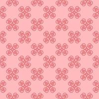 Pattern design with flower motif in nature concept vector