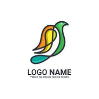 diseño de logotipo de pájaro moderno. diseño vectorial editable. vector