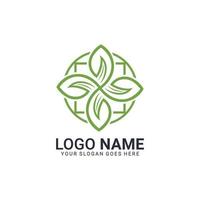 elegante diseño de logotipo de hoja de lujo. diseño de logotipo editable vector