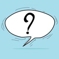 Speech bubbles with question mark vector