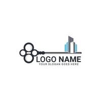 diseño de logotipo de llaves de construcción. diseño de logotipo moderno editable vector