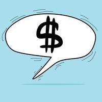 Speech bubbles with dollar sign vector