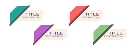 simple shape title lower third design. abstract geometric banner template. vector