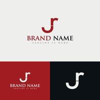 JR Letter Logo Design Template vector