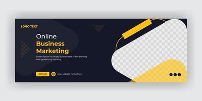 Online Business Marketing Social Media Cover Template vector