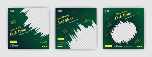 Special Food Menu Social Media Banner Template vector