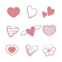 Valentine's Day Elements Clipart Vector Design