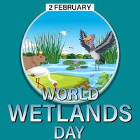 World Wetlands Day poster design vector