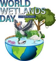 World Wetlands Day logo design vector