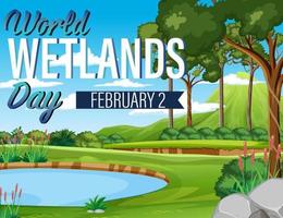 World Wetlands Day poster design vector