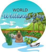 World Wetlands Day logo design vector