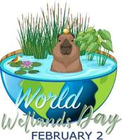 World Wetlands Day logo design vector