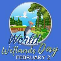 World Wetlands Day poster design vector