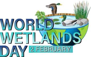 World Wetlands Day logo design vector