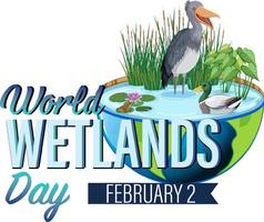 World Wetlands Day logo design vector