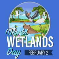 World Wetlands Day poster design vector