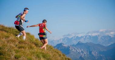 Serina italy 2 September 2018 Extreme competitive race in the mountains of 50 km photo